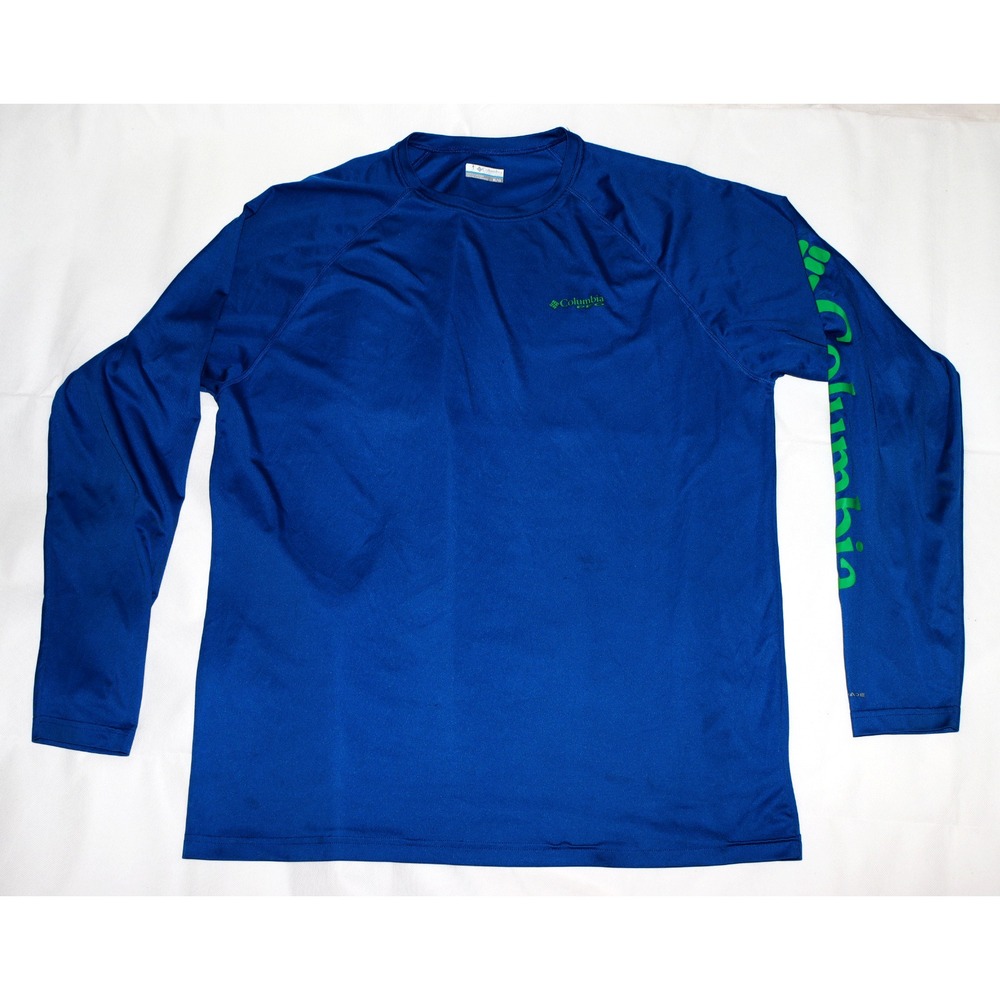 Columbia PFG Omni-Shade Mens‎ Long Sleeve Spellout Shirt Size XL